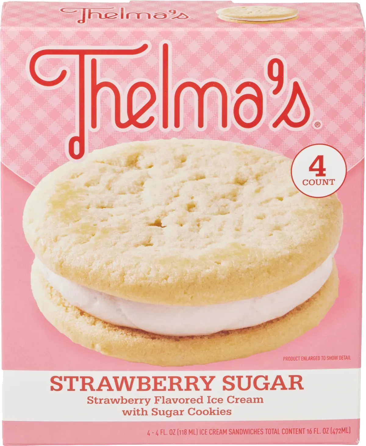 Thelma's Strawberry Sugar Ice Cream Sandwich ice cream sandwiches