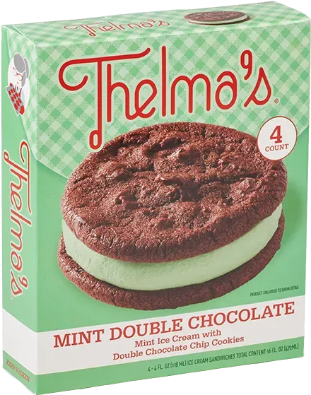 Mint Double Chocolate Ice Cream Sandwich