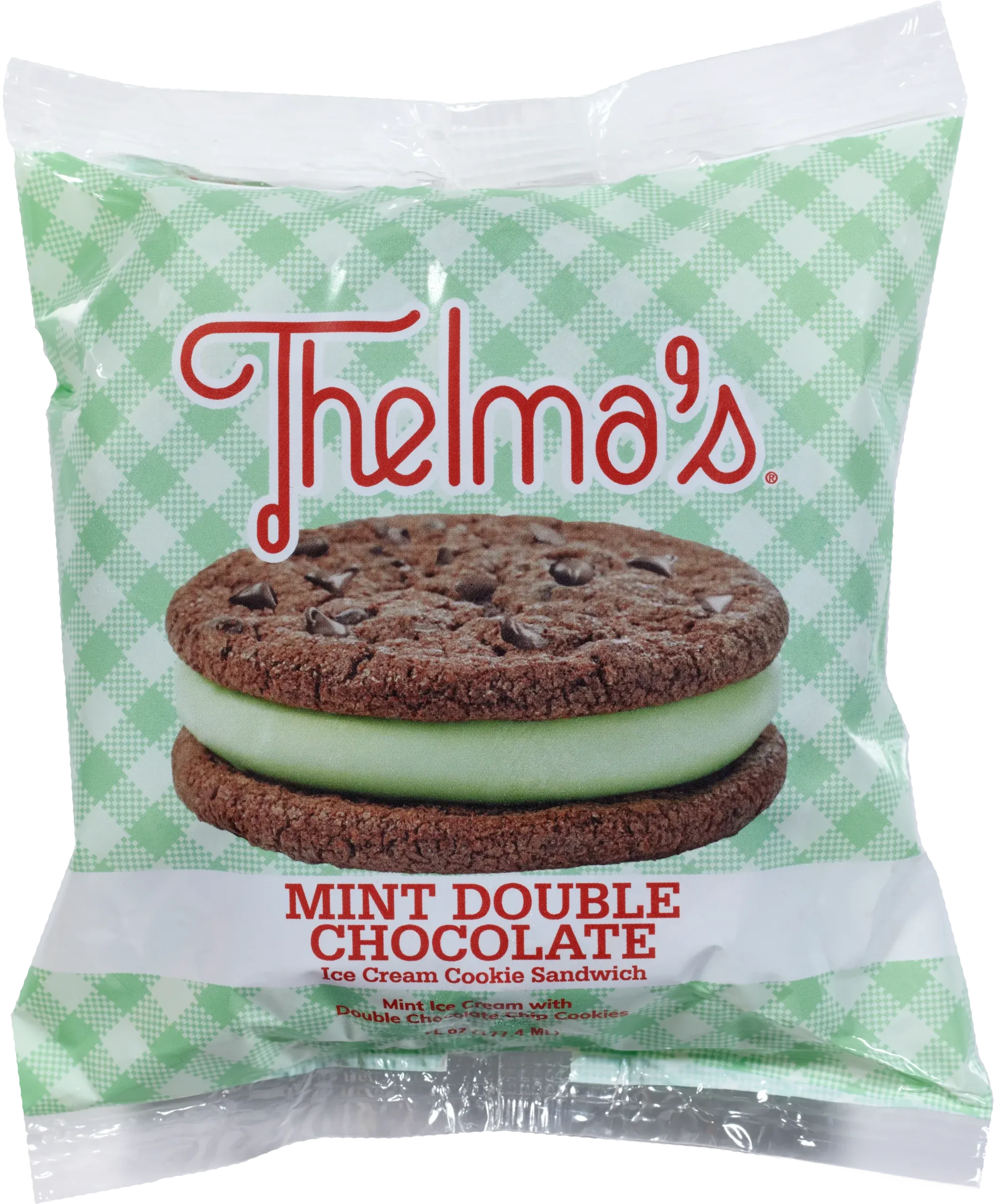 Thelma's Mint Double Chocolate Ice Cream Sandwich ice cream sandwiches