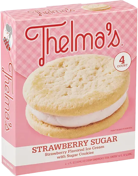 Strawberry Sugar Ice Cream Sandwich