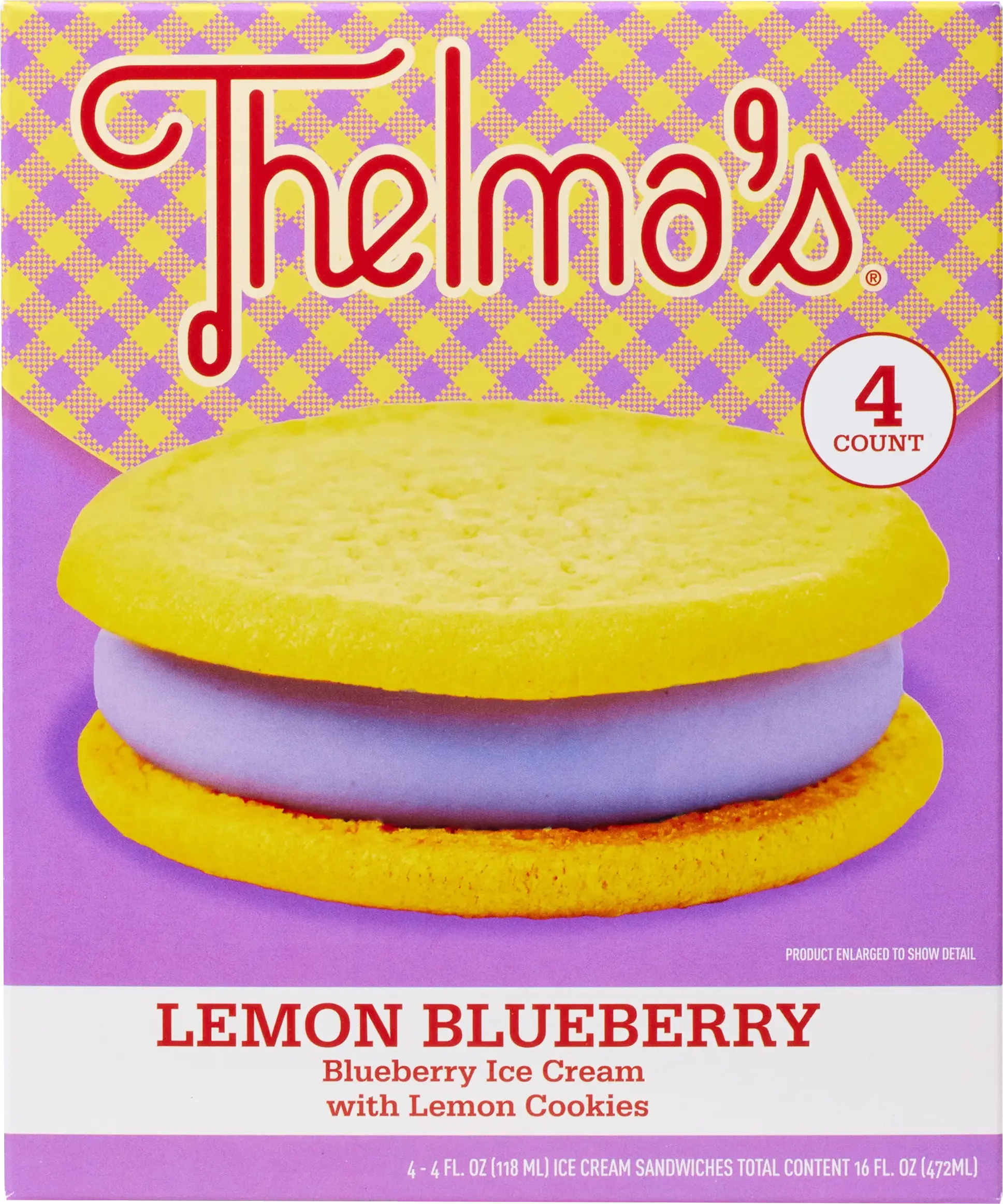 Thelma's Lemon Blueberry Ice Cream Sandwich ice cream sandwiches